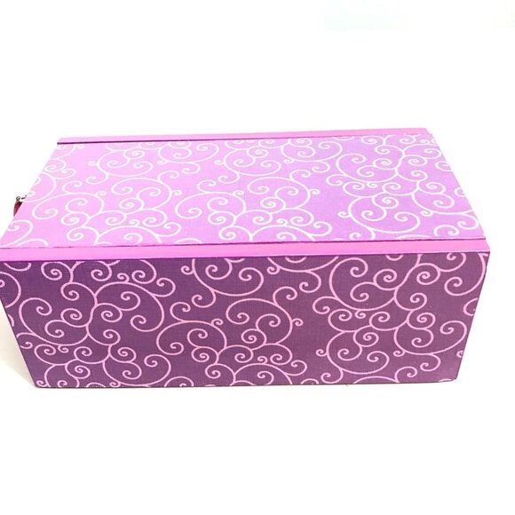 Handcrafted jewelry/trinket box, purple - Picture 6 of 8